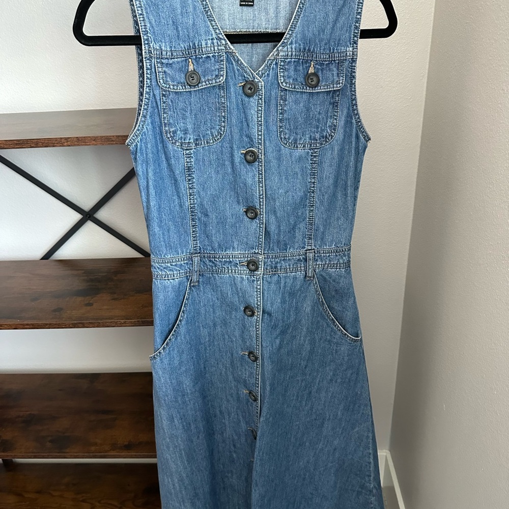 Forever 21 Blue Denim Midi Dress